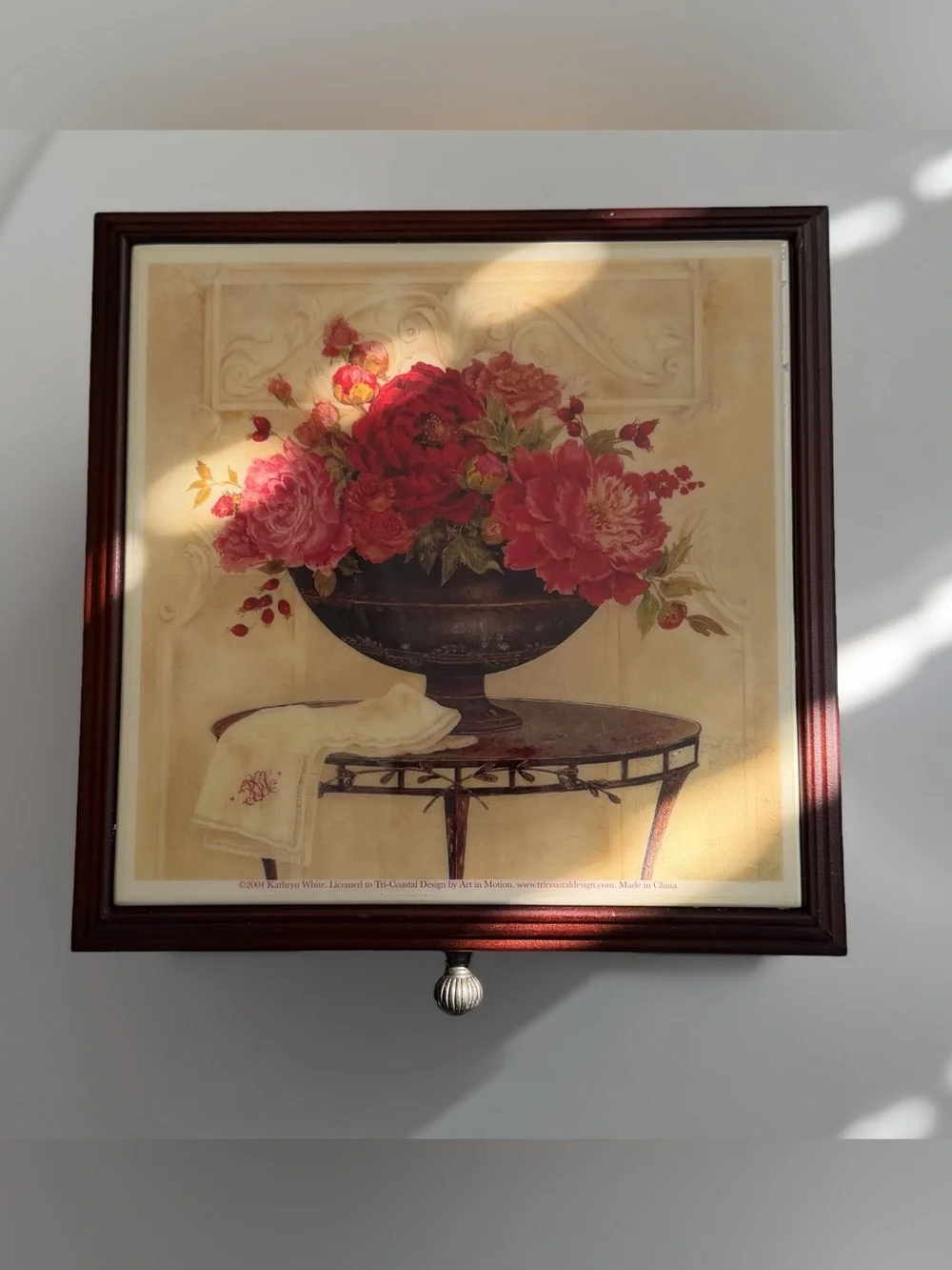 Cherry Wooden Jewelry Box Kathryn White